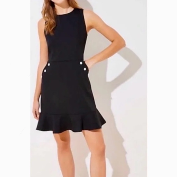 LOFT Petite Pearl Pocket Dress - 8P - Picture 2 of 6